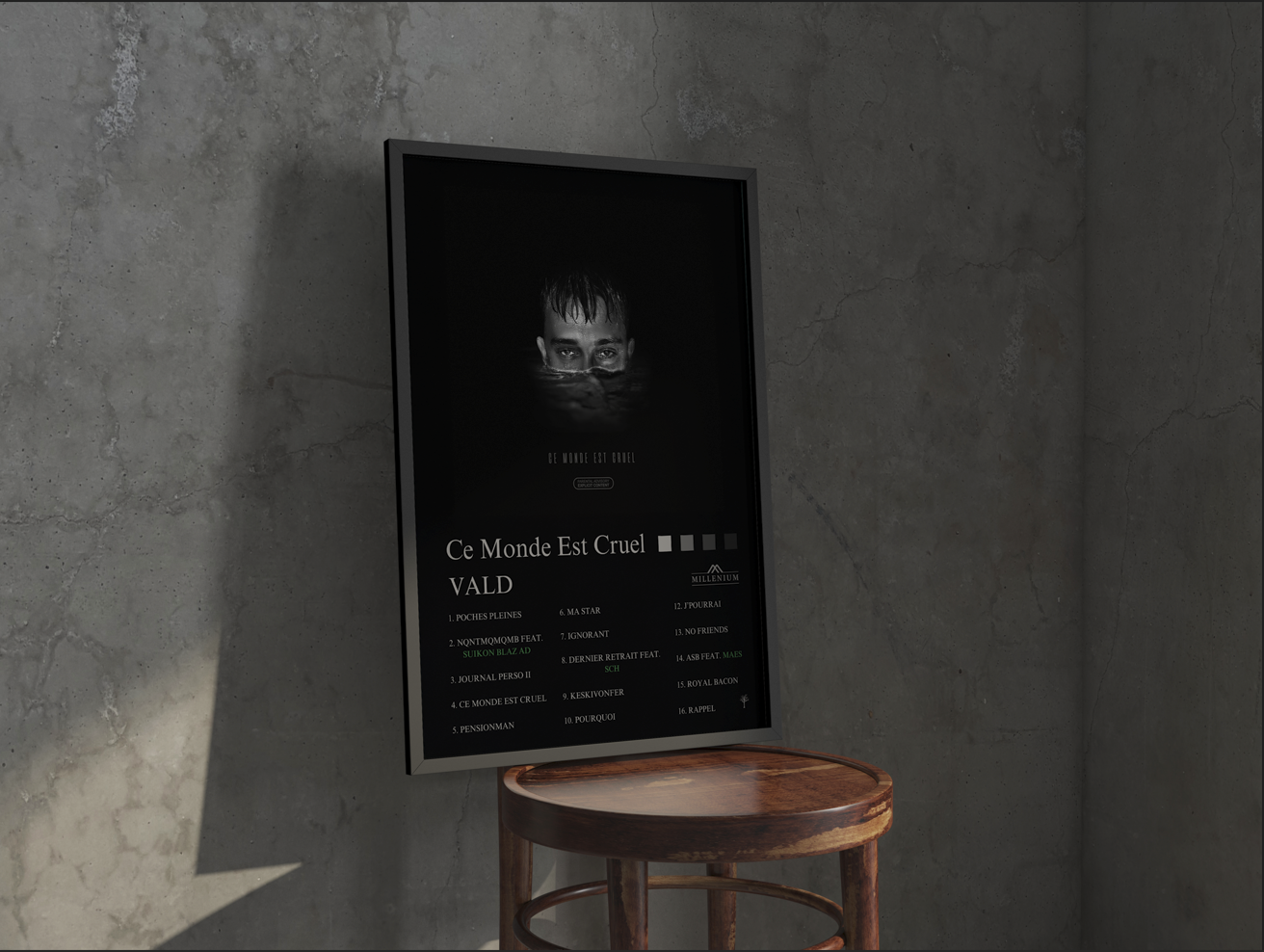 Poster- Ce Monde Est Cruel- VALD