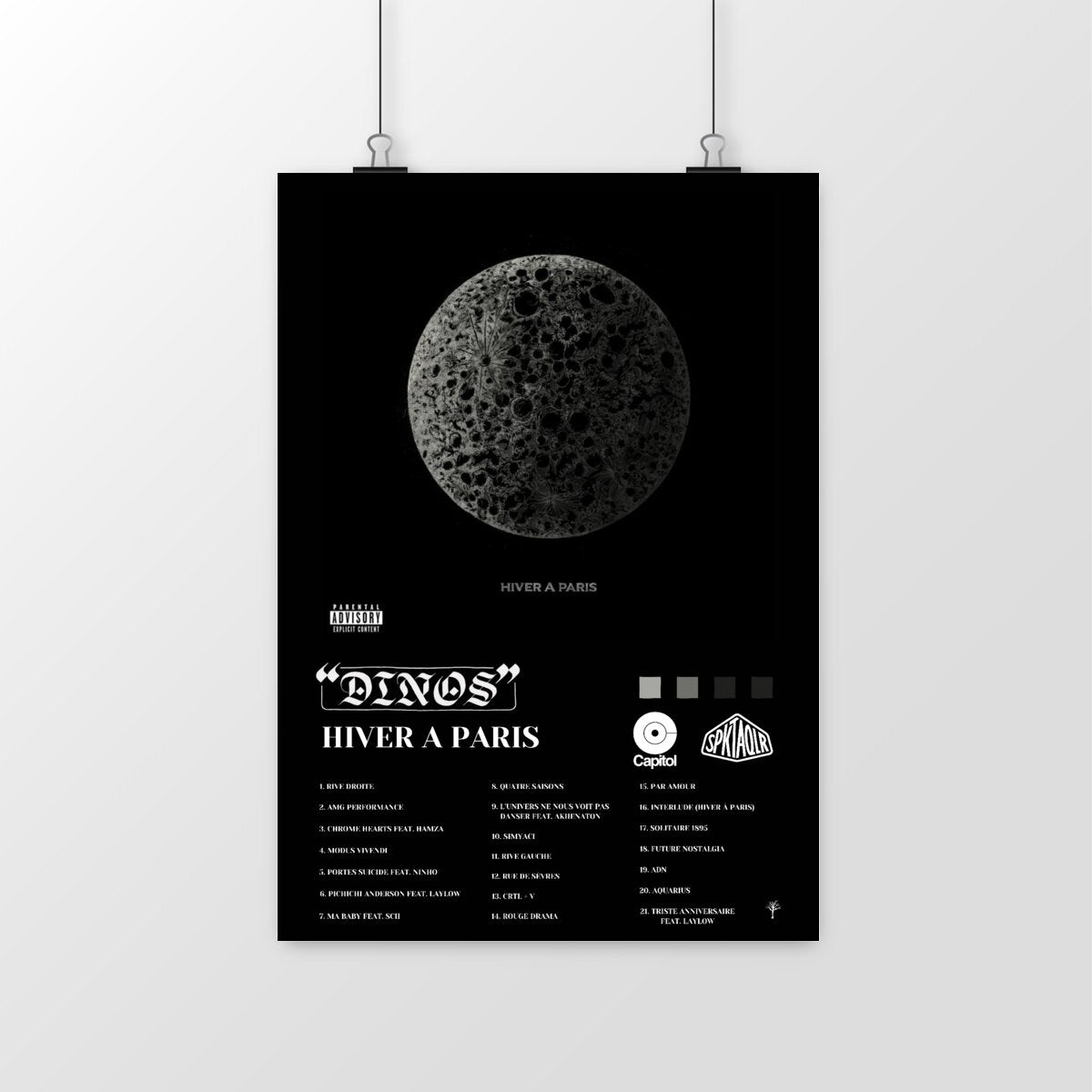 poster- Hiver à Paris- Dinos