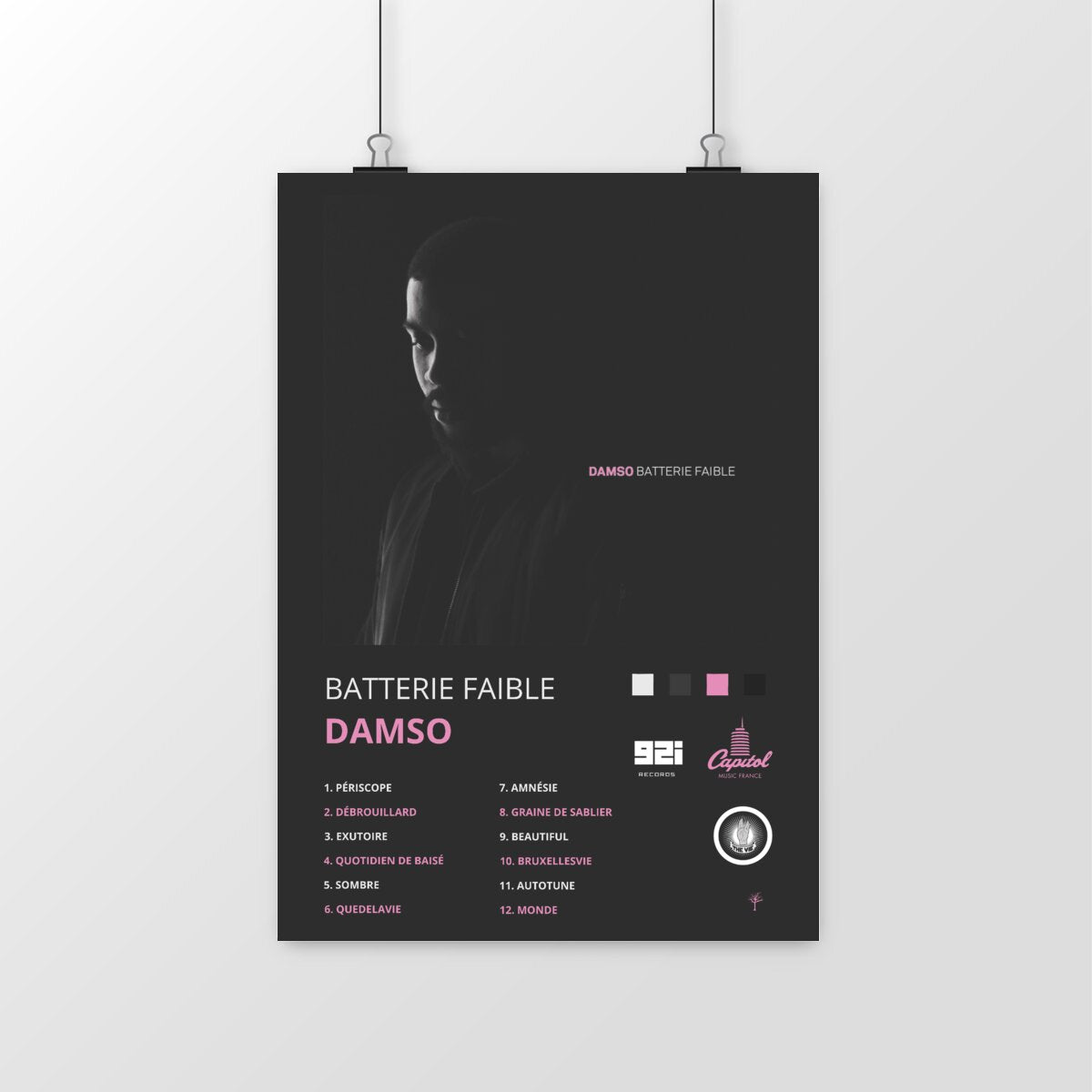 Poster - Batterie Faible- Damso