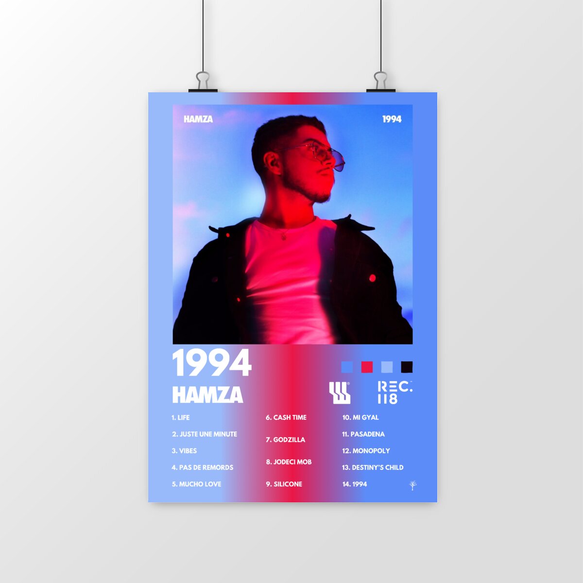 Hamza Custom Poster Hamza Album 1994 - Cover Culture - Cover Culture